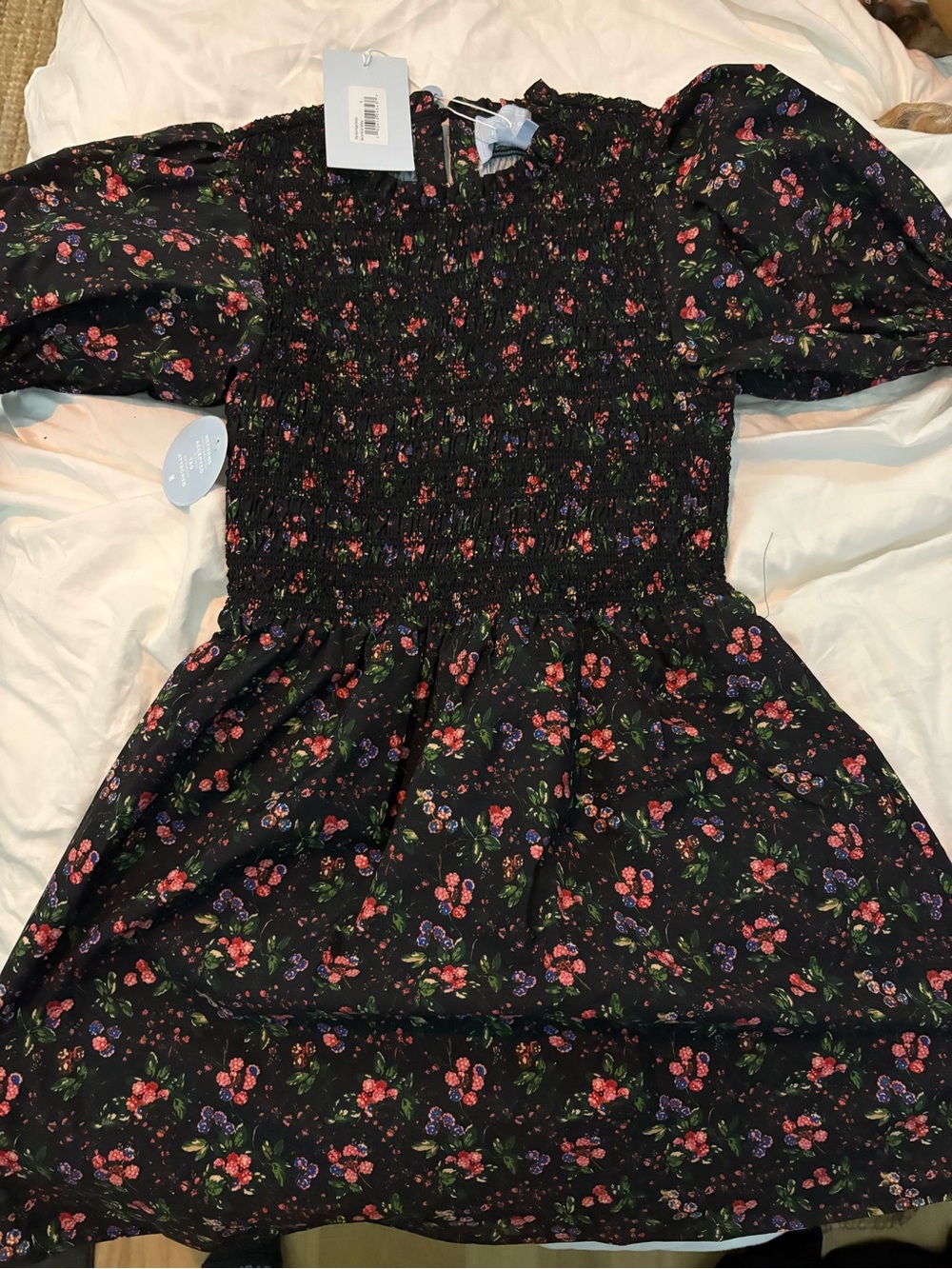 NWT Hill House Size Small Vivi dress multi berry taffeta